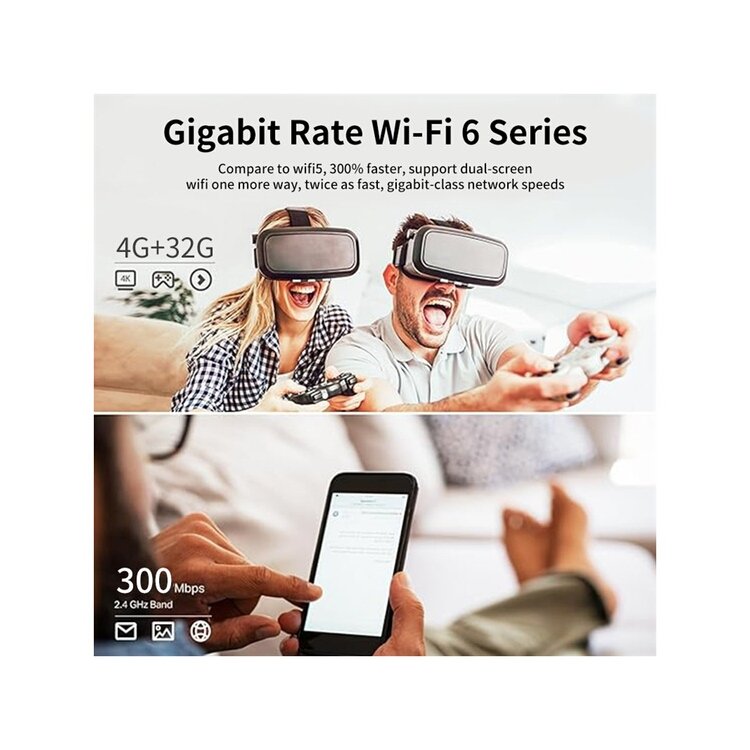 Hot Selling Wifi6 Gigabit Network Dual Band Router Quad Core A53 Supports Android 12.0 Uhd Network Player